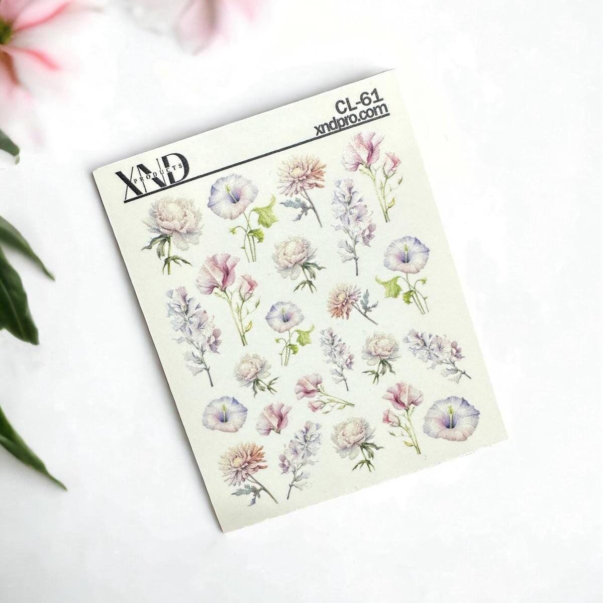 XND Products 2D Nail Decal CL-61 / Nail Decal 2D/ Flowers/ Spring Nails/ Beautiful Flowers