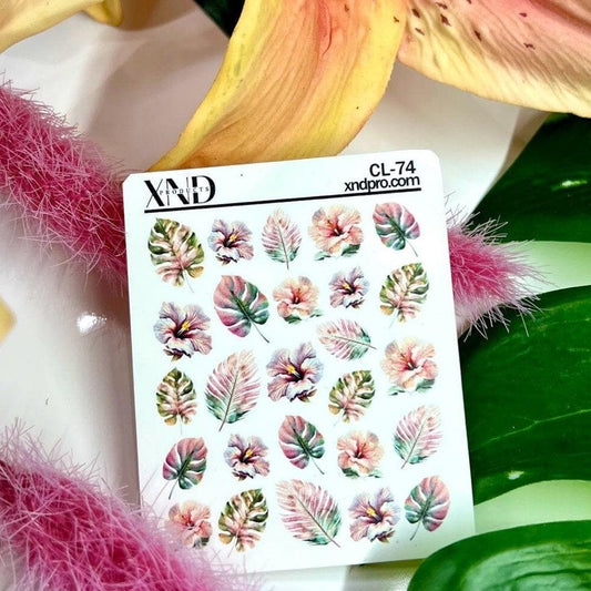 XND Products 2D Nail Decal CL-74 / Nail Decal 2D/ Summer/ Tropical