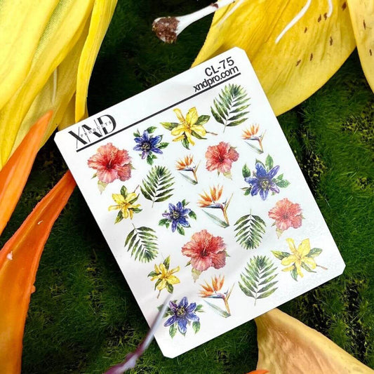 XND Products 2D Nail Decal CL-75 / Nail Decal 2D/ Summer, Spring