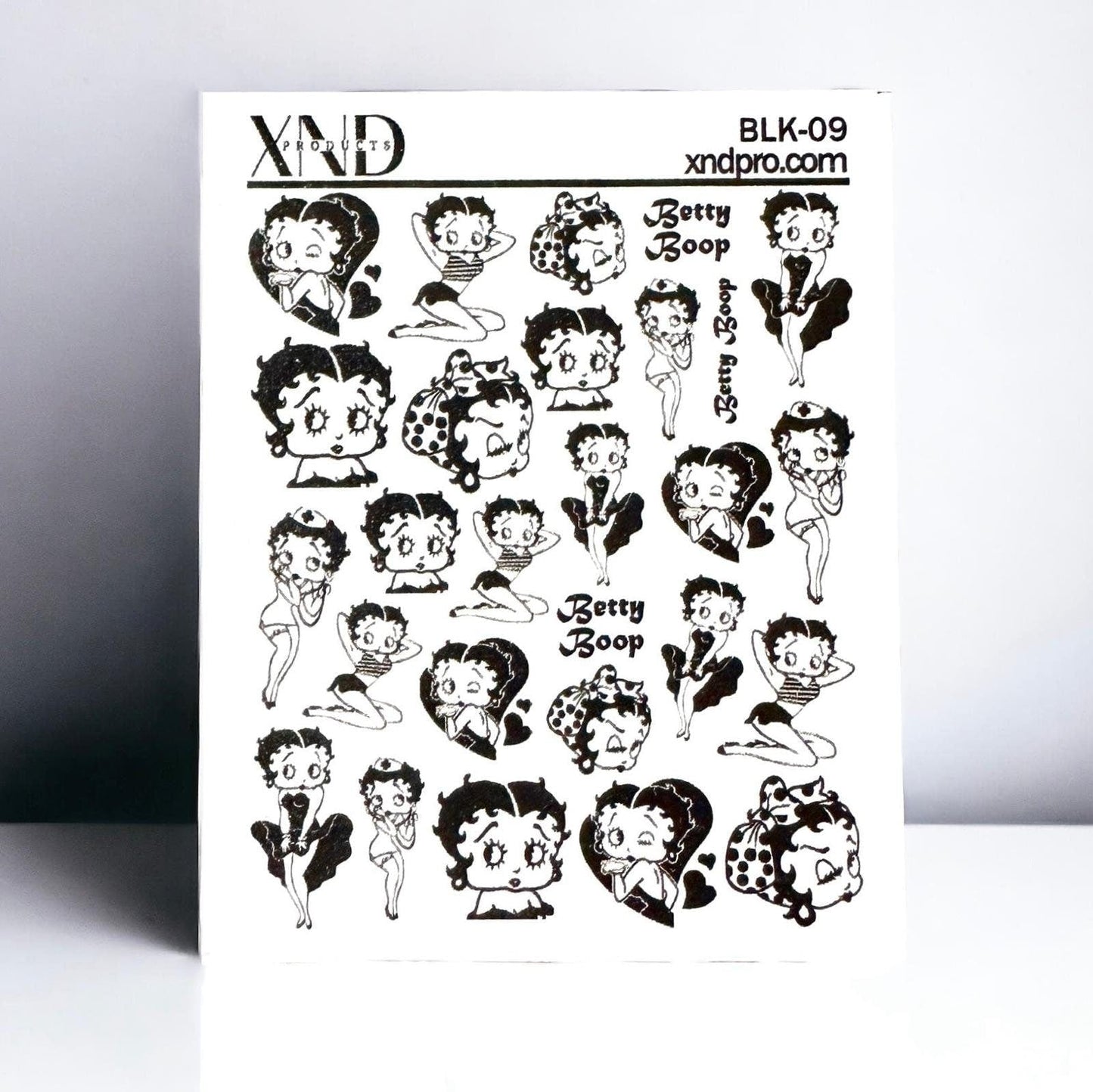 XND Products 2D Nail Decal BLK-09 / Nail Decal 2D Betty Boop