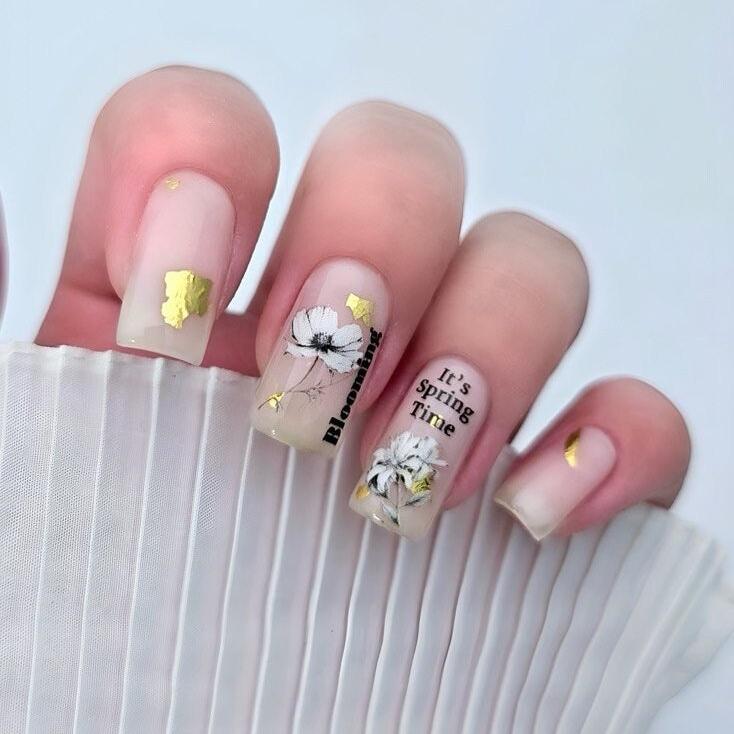 XND Products 2D Nail Decal BW-03 / Nail Decal 2D /Flowers/ Spring