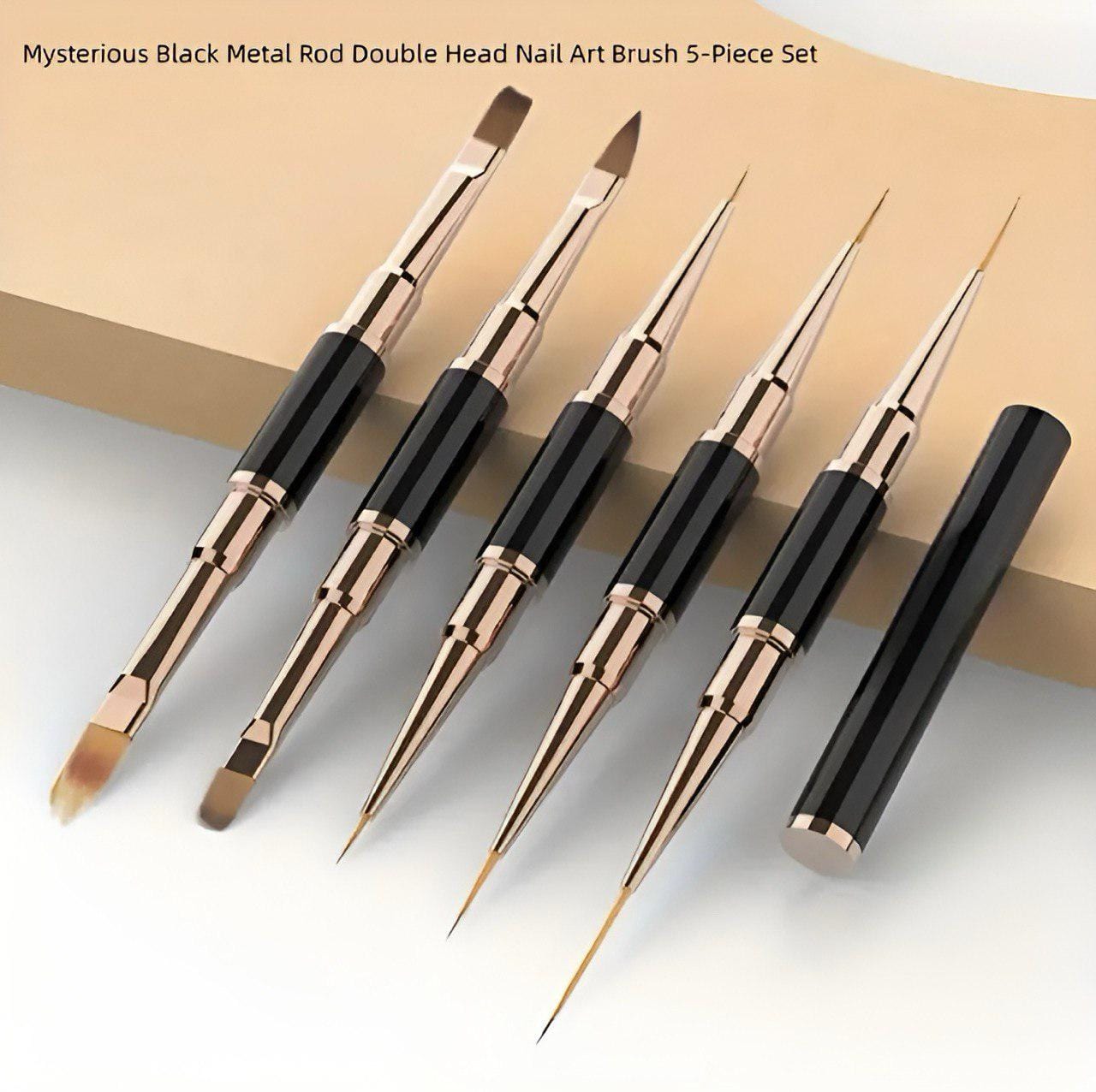 XND Products Nail Art Tools 5pcs Professional Nail Art Brushes Set - Nail Art Drawing Brush Pens, Tools for Nail Artistry, Fine Liner, Detail Striper, Floral Design