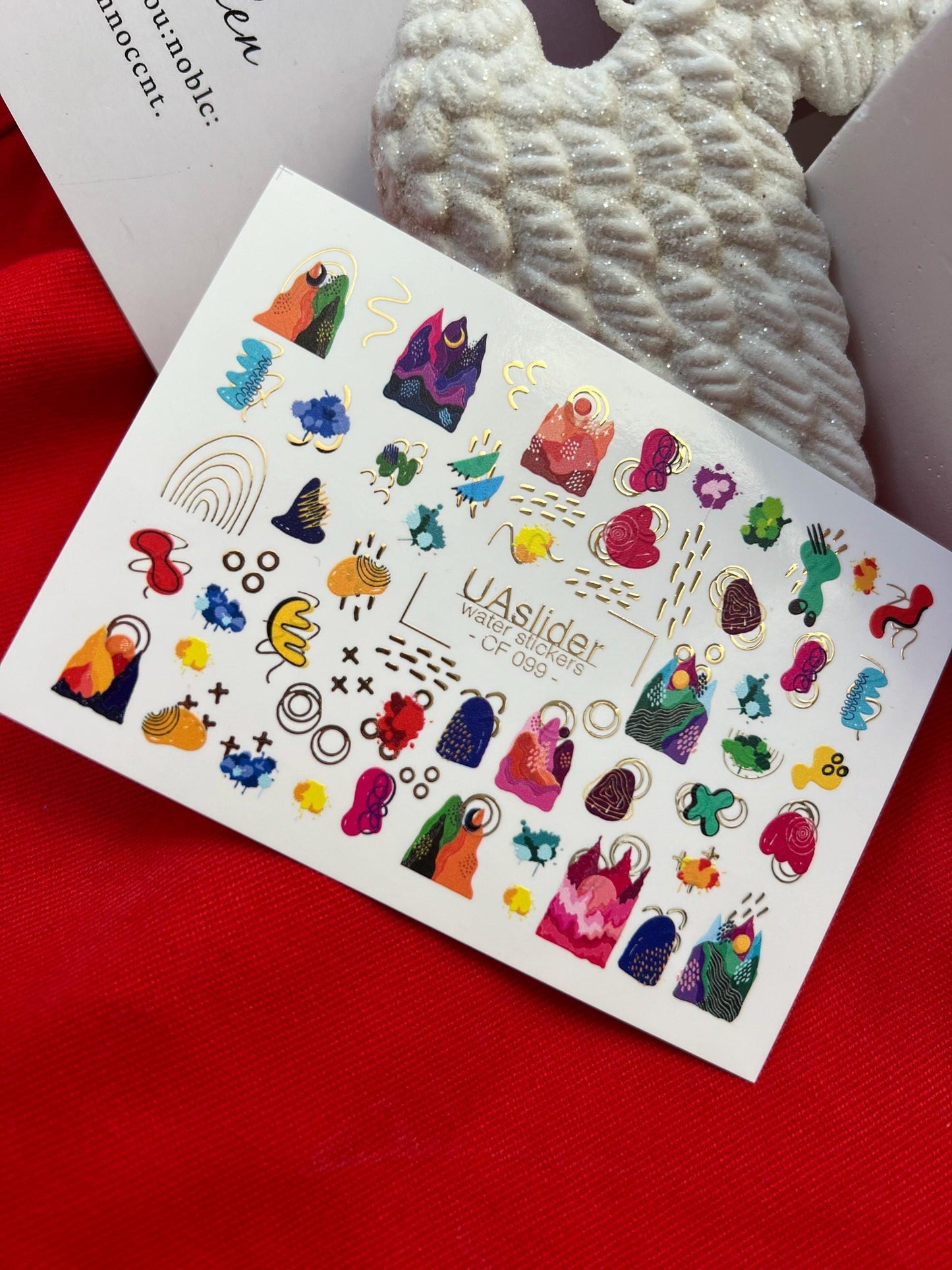 XND Products Nail Water Decal Gold FOIL/Art Painting/ Colorful Nails/ Water Nail Decals/Waterslide / Nail Waterslide Decals/ Nail Art/