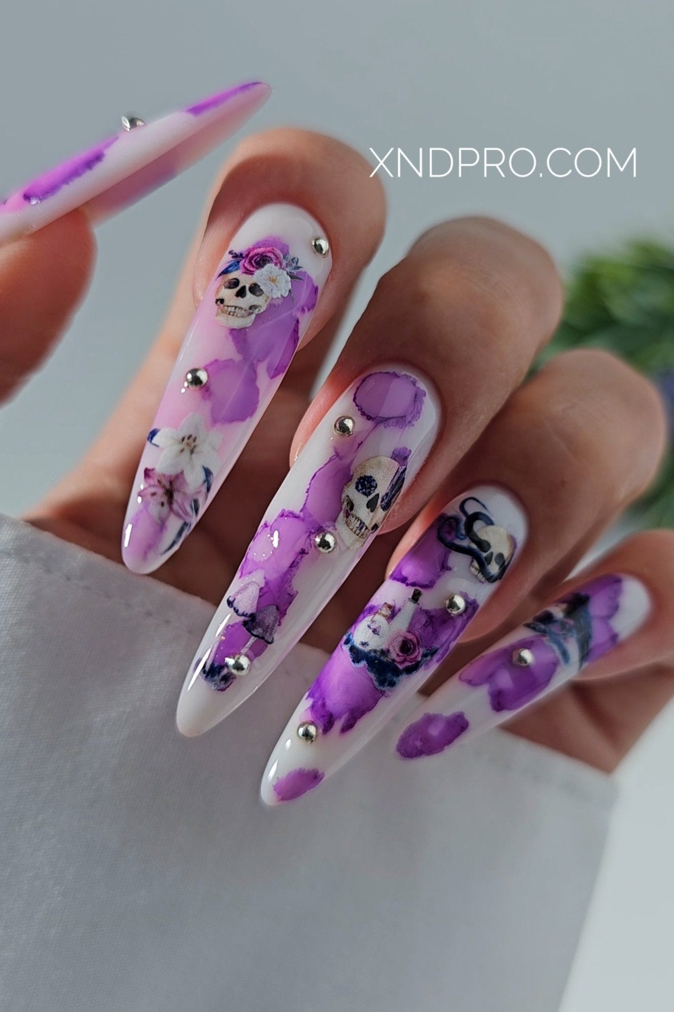 NO.3 Nail Decal 2D Mystical/ Gothic/Crow/ Skull