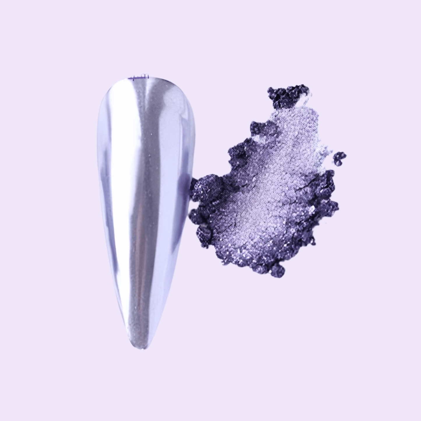 XND Products Nail Chromes & Pigments Lavender Glaze – Soft Purple Pastel Mirror Chrome Nail Powder