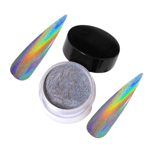 XND Products Nail Chromes & Pigments H8035 / Rainbow Aurora Holographic, Unicorn, Chrome, Color Shifting