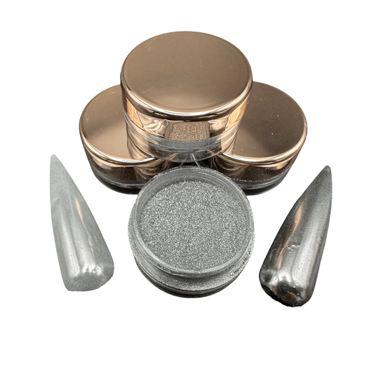 XND Products Nail Chromes & Pigments JM-01 / Silver, Nail Powder, Chrome Nails, Mirror Effect, Metallic Nails - 1 Gram
