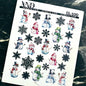 XND Products 2D Nail Decal CL-100 Nail Decal 2D Christmas /Snowman/ Snowflake/ Winter Nails/ Festive Nails