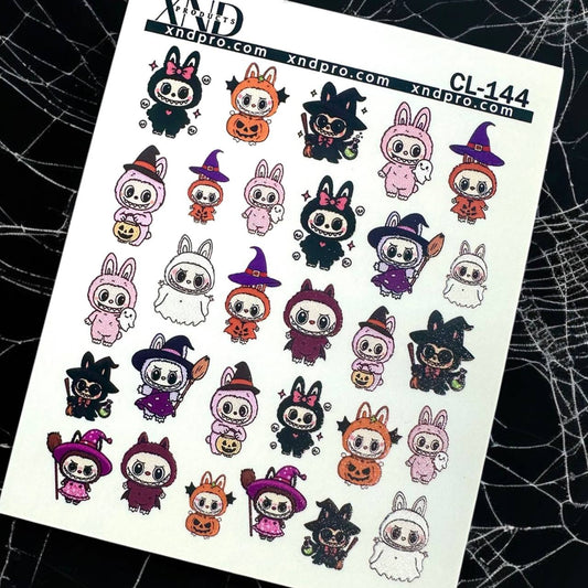 XND Products 2D Nail Decal CL-144 Nail Decal 2D/ IA creation inspired by Labubu/Halloween Nails/ Monsters Elves
