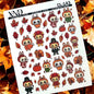 XND Products 2D Nail Decal CL-143 Nail Decal 2D/Thanksgiving/  Monster Elves / Leaves/ Autumn Nails/
