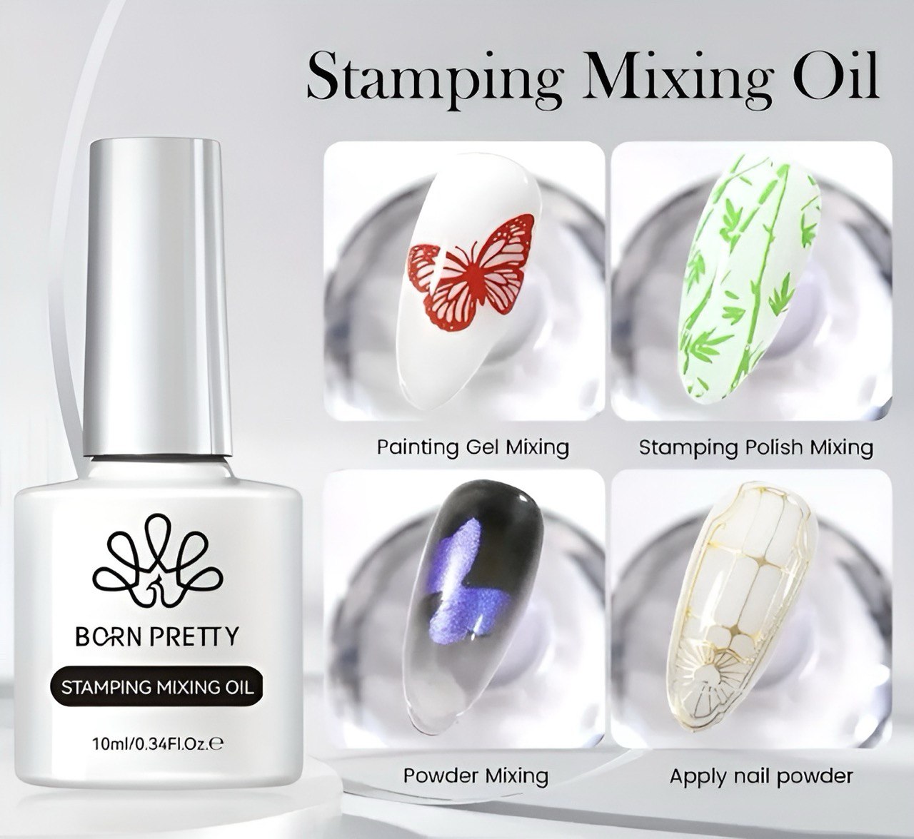 Nail Stamping Gel Mixing Oil, All In One Nail Stamping Nail Colors, Nail Stamping Polish Mixer. Nail Stamper Colors, Custom Nail Stamping