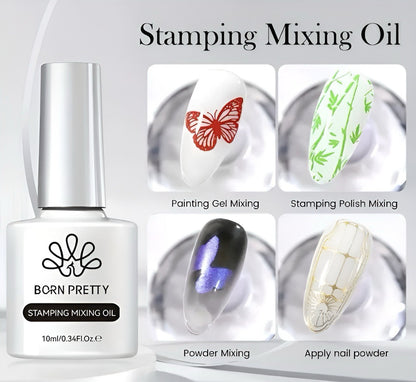 Nail Stamping Gel Mixing Oil, All In One Nail Stamping Nail Colors, Nail Stamping Polish Mixer. Nail Stamper Colors, Custom Nail Stamping