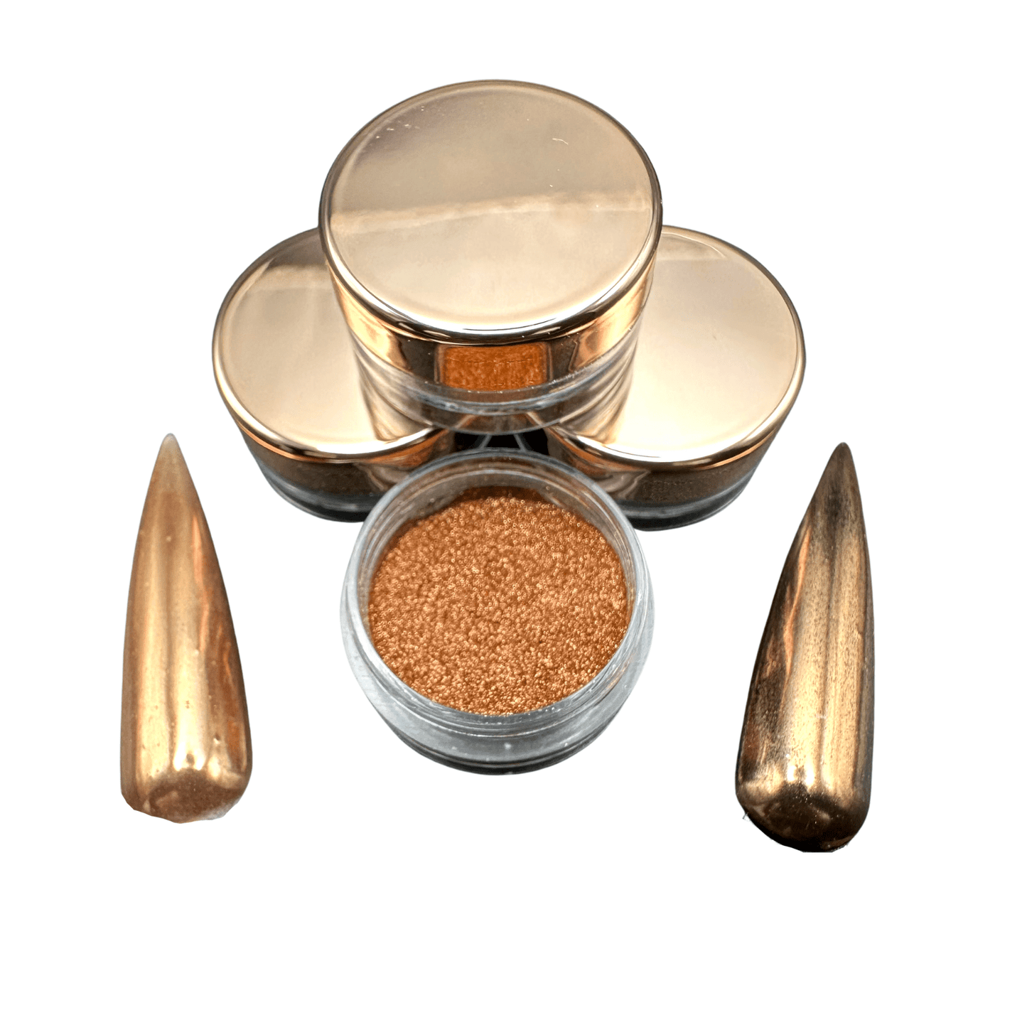 XND Products Nail Chromes & Pigments JMC-10 Topaz, Gold Chrome Nails, Mirror Effect, Metallic Nails