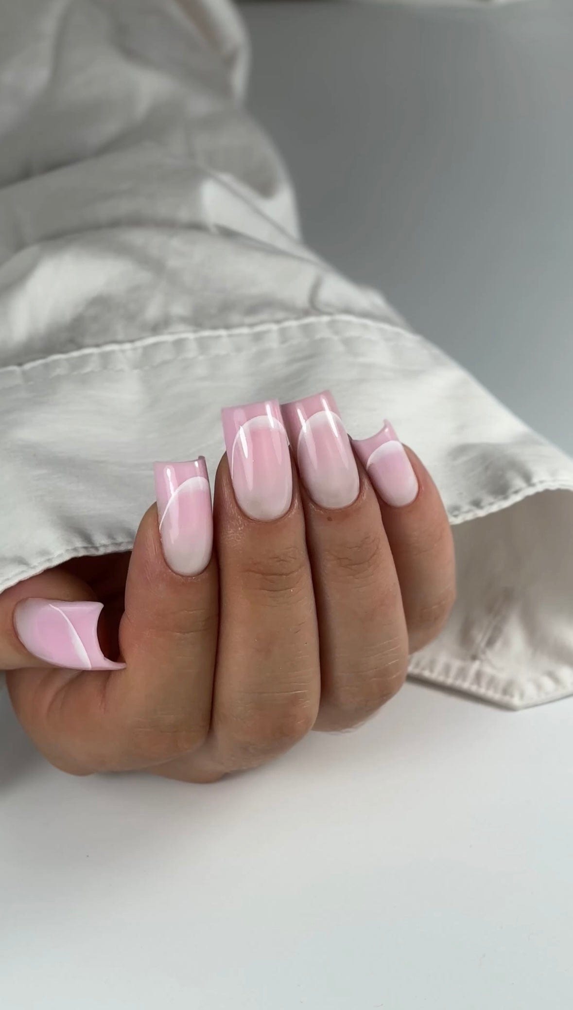 New Max 2D Nail Decal FC-115 /Nail Water Decal, French Tip, French Line, White French