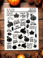 BLK-21 / Nail Decal 2D / Fall and Thanksgiving Designs