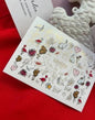 UA Slider 2D Nail Decal CF-136 Nail Water Decal Gold FOIL/ Valentine’s Day Hearts/ Roses & Love/ Butterflies & Florals