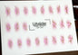 UA Slider 2D Nail Decal CF-247 Nail Water Decal Gold FOIL/ Pink Airbrush / Abstract Gold/ Metallic gold abstract shapes /