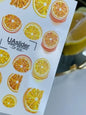 UA Slider 2D Nail Decal CF-605 Nail Water Decal Gold FOIL/ Citrus Slice/ Lemon/ Orange/ Fruits/ Summer Nails/ Tropical Nails