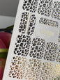 UA Slider 2D Nail Decal CF-449 Gold Foil Leopard Print Nail Water Decals