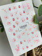 Spring Gold Foil Nail Water Decal / Flowers / Ladybug / Spring Nails