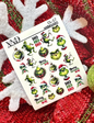 CL-17 / Nail Decal 2D /Grinch inspired / Christmas Nails