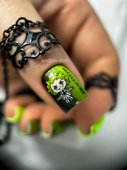 CL-105 Nail Decal 2D / Halloween / Beetle juice inspired/ Show time