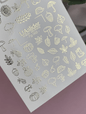 UA Slider 2D Nail Decal FG-002 Fall Nail Water Decals, Pumpkins, Mushrooms, Maple Leaves ,Gold Autumn Nail Water Transfers