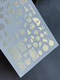 XND Products 2D Nail Decal FG-107 Gold Foil Water Decals – Luxury Christmas Ornaments, Trees & Winter Nail Art
