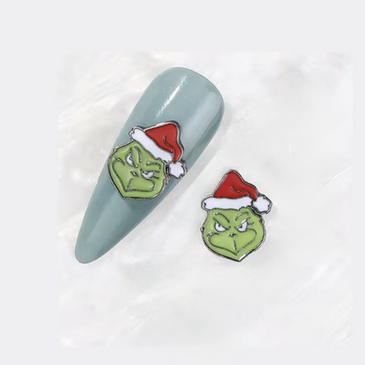 Nail Charm (2 pcs) - Santa Grinch