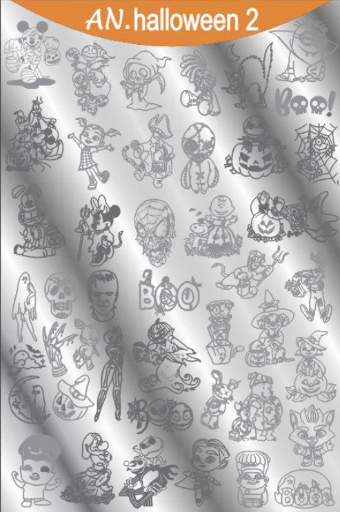 Nail Stamping Plate /MDU AN. Halloween 2 / Nail Stamping Plate/ Nail Stamp