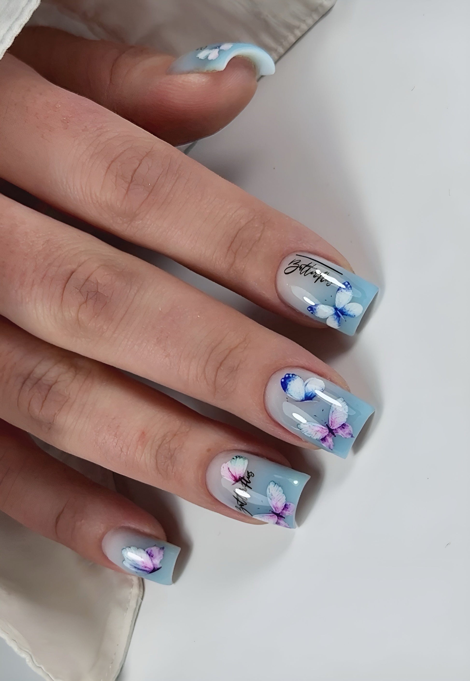 New Max 2D Nail Decal CW-160 / Nail Decal 2D/ Butterfly/ Butterflies/ Spring