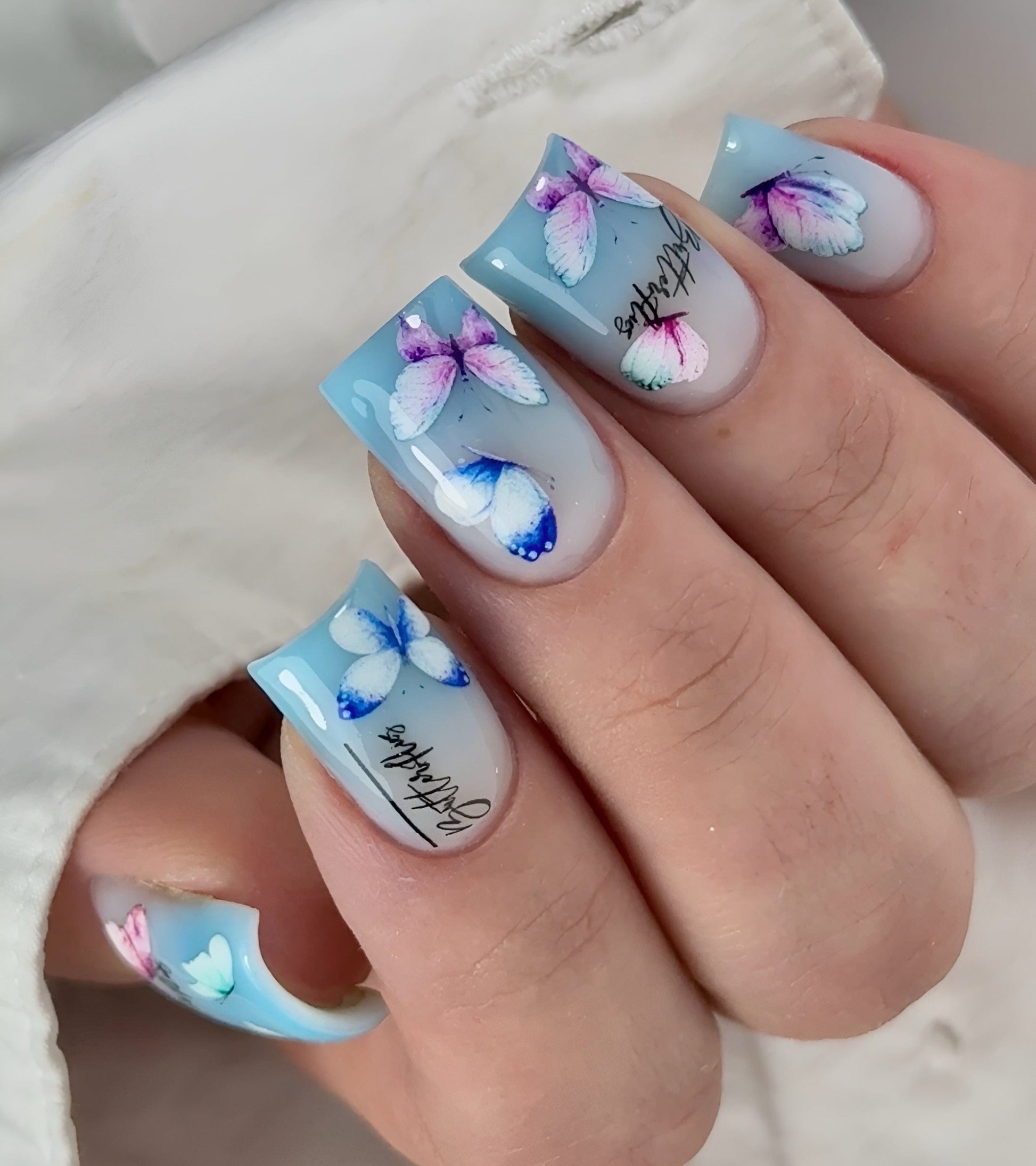New Max 2D Nail Decal CW-160 / Nail Decal 2D/ Butterfly/ Butterflies/ Spring