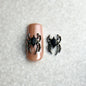 Nail Charm (2 pcs) - Alloy 3D Spider Black Rhinestone