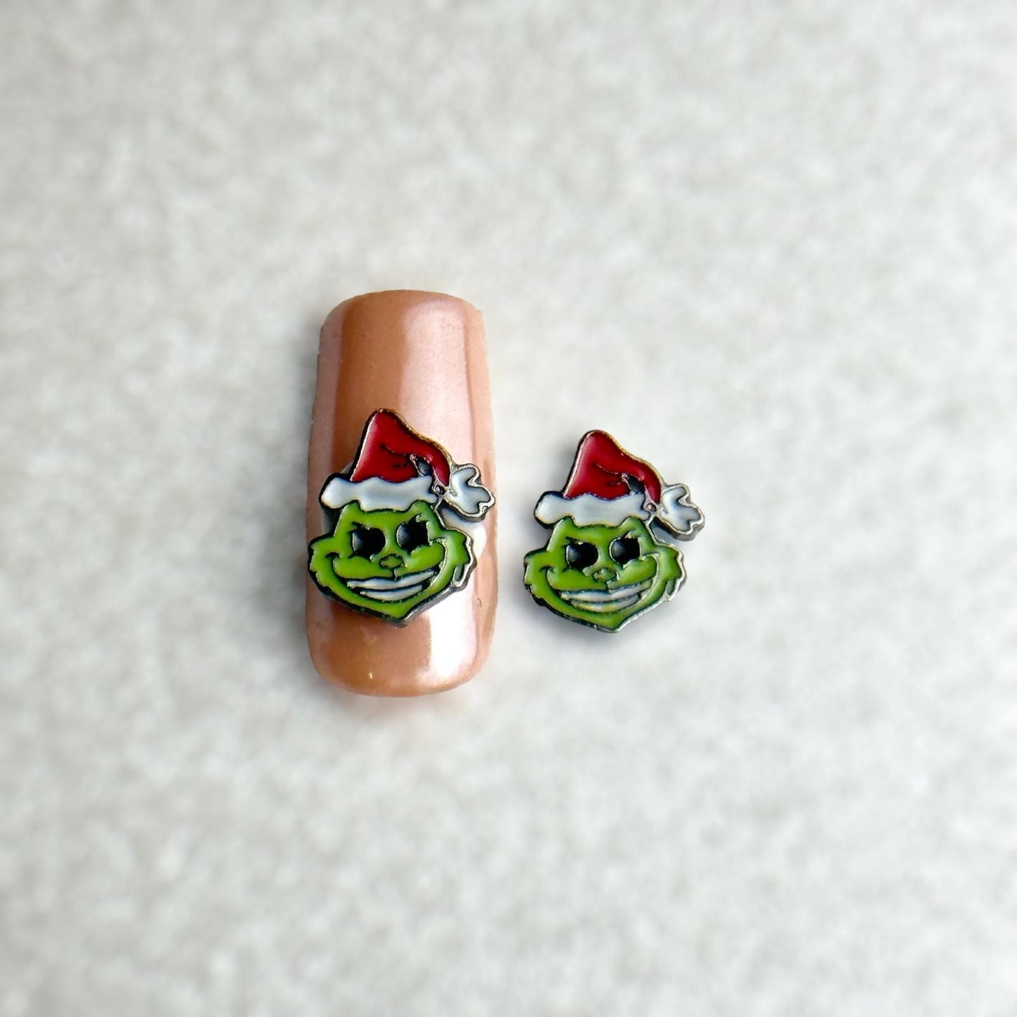 Nail Charm (2 pcs) - Santa Hat Grinch