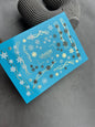 UA Slider 2D Nail Decal CF-336 Water Slide Nail Decals Snowflakes and Festive Lines in Gold, Black and White