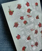 UA Slider 2D Nail Decal CF-760 Christmas Poinsettia & Snowflake Water Decals