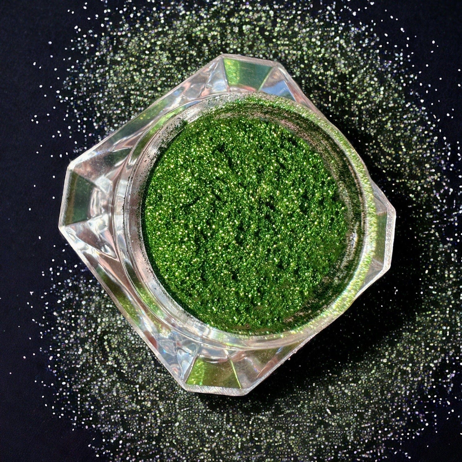 XND Products Nail Chromes & Pigments JM-04 Peridot, Green Chrome Powder, Solid Color Chrome, Metallic Nails, Mirror Effect