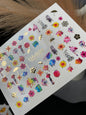 UA Slider 2D Nail Decal CF-252 Artistic Floral Nail Art Water Decals with Gold Foil | Abstract Fashion Nail Design