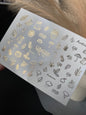 UA Slider 2D Nail Decal FG-169 Gold Foil Nail Water Decal /Autumn Vibes / Fall Icons/ Pinecones/ Leaves/ Acorns/ Mushrooms
