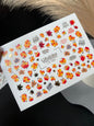 UA Slider 2D Nail Decal CF-289 Nail Water Decal Gold FOIL/  Autumn/ Maple Leaves/ Warm Autumn Colors/ Thanksgiving Nails