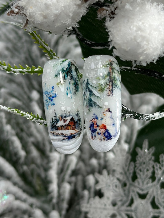 CW-205 / Nail Water Decal, Christmas / Winter / Snow