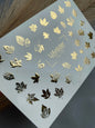 UA Slider 2D Nail Decal FG-175 Gold Foil Nail Water Decal / Maple Leaves/ Elegant/ Autumn /Botanical/ Oak Leaf Nails/Thanksgiving Nails