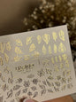 UA Slider 2D Nail Decal FG-167 Gold Foil Nail Water Decal / Autumn Leaf/Fall Vibes/Botanical/ Oak Leaf Nails/Thanksgiving Nails
