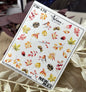New Max 2D Nail Decal Nail Decal 2D Autum/ Fall Leaves/ Maple Leaf/ Foliage/ Ladybug/ Fall/ Maple Leaf/ Foliage/ Water Decals/ Water Stickers/ Nail Art