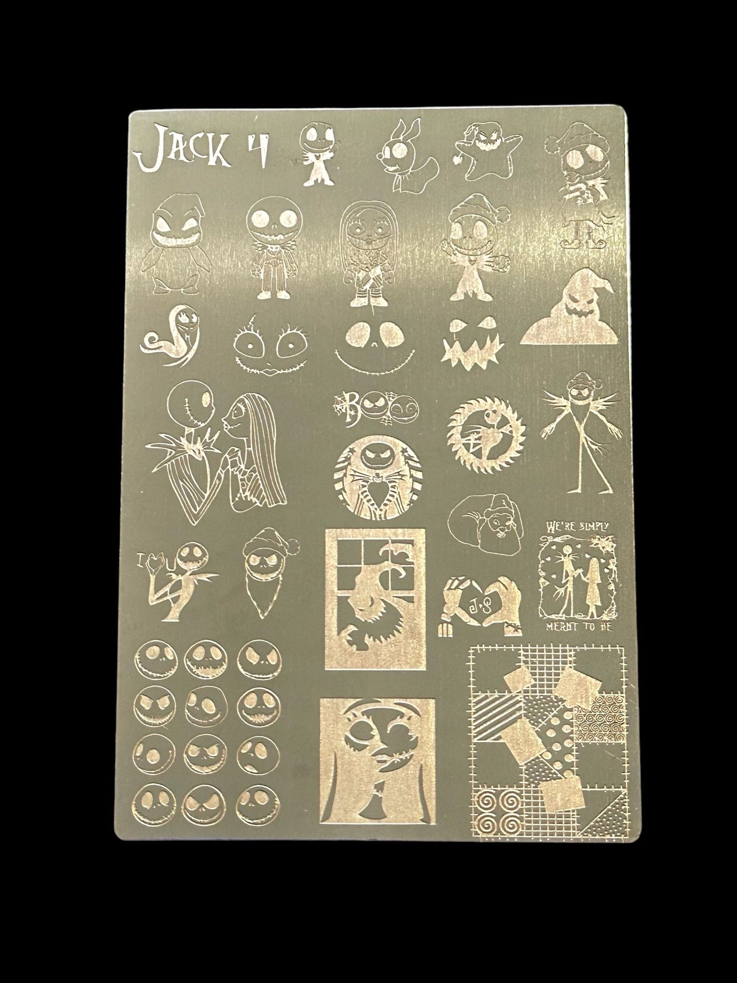 MDU Jack 4/ Nail Stamping Plate/ Jack inspired / Skeleton / Nail Stamp