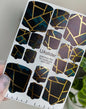 UA Slider Nail Wrap Films Pedicure Nail Wrap Films - Gold Foil – Full Toe Nail Art for Easy Pedicure