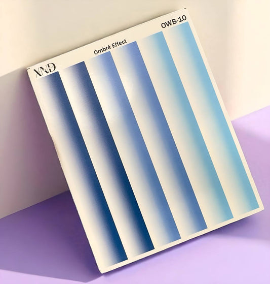 XND Products 2D Nail Decal OWB-10 Nail Water Decal – French Ombré Effect Strip | Seamless Gradient Design