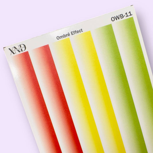 XND Products 2D Nail Decal OWB-11 Nail Water Decal – French Ombré Effect Strip | Seamless Gradient Design