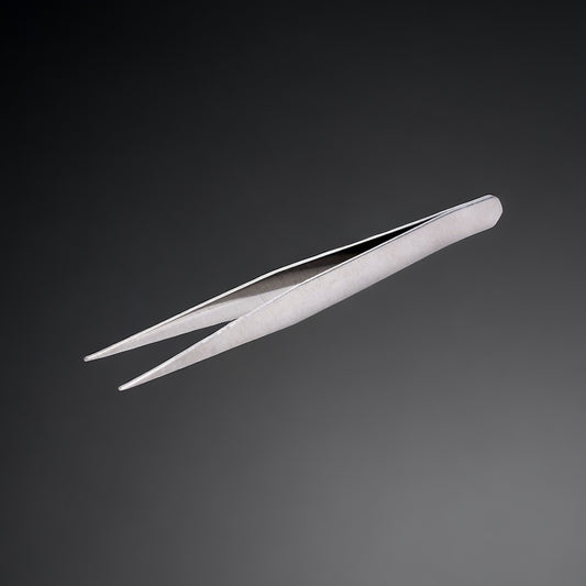 Tweezer Tool For Nail Art Stainless Steel Straight - Silver Color - Xochi Nail Designs LLC