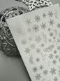 FG-305 gold foil delicate snowflake nail water decal sheet